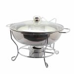 Round Chafing Dish with Glass Lid