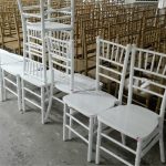 White and Gold Tiffany Chairs.