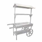 White Rustic Look Candy Cart Large