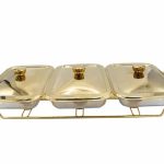 Glass Chafing Dish 1.5L X 3