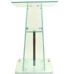 Glass podium clear