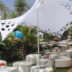 Non Waterproof Stretch Tents With Side Holes 3x5m