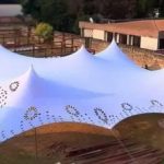10x10m Non Waterproof Stretch Tent With Side Holes