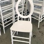 Adult White O back Chairs