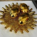 Gold Artificial Table Egg
