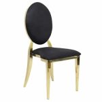 Black Seat Cover Gold Eye Dior Chair