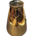 Glass vase gold large